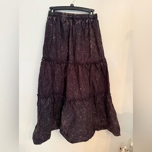 Elegant Black Tiered Skirt